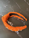 Sandy + Rizzo Pumpkin Tweed Headband