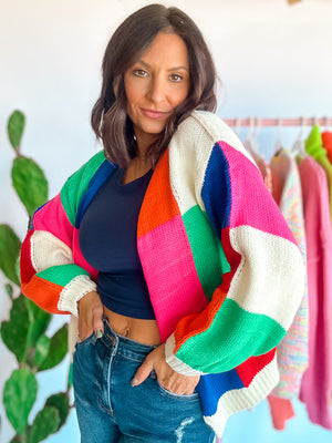 Wrapped In Color Cardigan