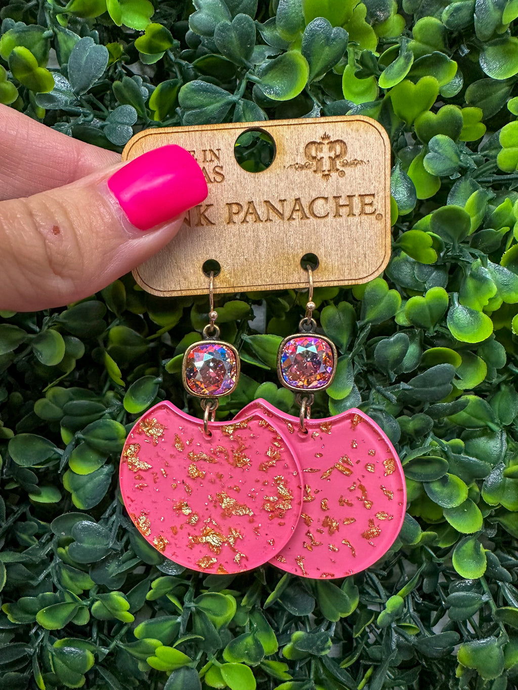 Pink Panache Pink & Gold Earrings