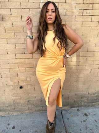 Til The World Ends Nectarine Midi Dress - West Avenue