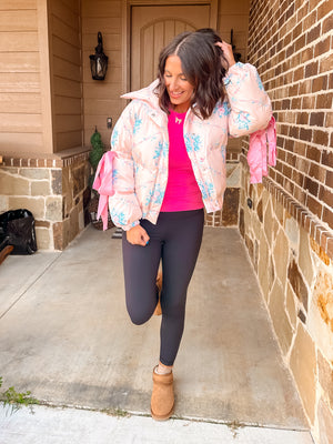 Fancy and Floral Puffer Jacket