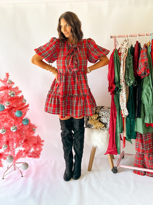 Christmas Queen Plaid Dress