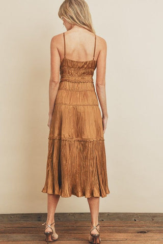 You're So Golden Midi Dress - Large - West Avenue