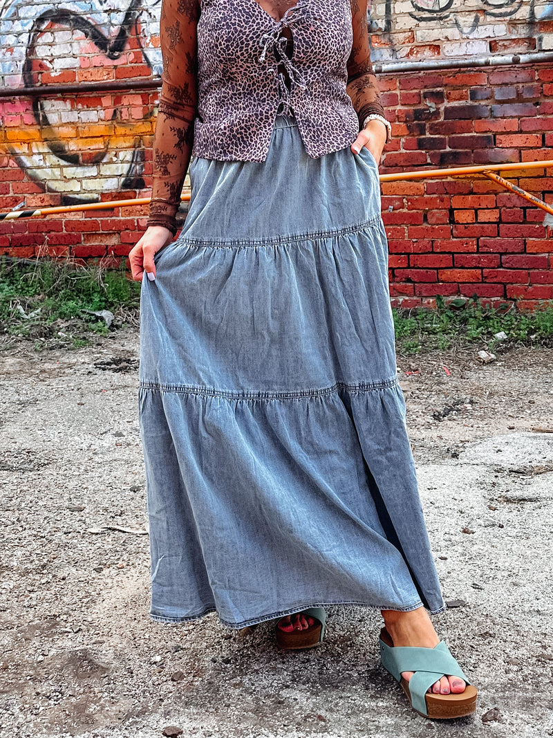 The Rachel Elastic Waist Skirt