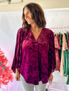 Silent Night Velvet Top - Eggplant