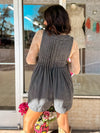 Miranda Sleeveless Denim Romper - Grey