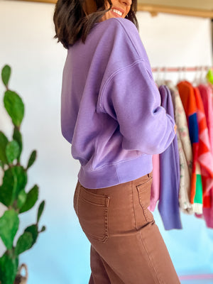 Lavender Zip Pullover