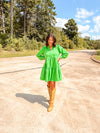 Textured Green Dress