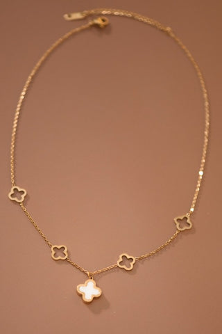 18k Non-tarnish Stainless Steel Clover Necklace - West Avenue