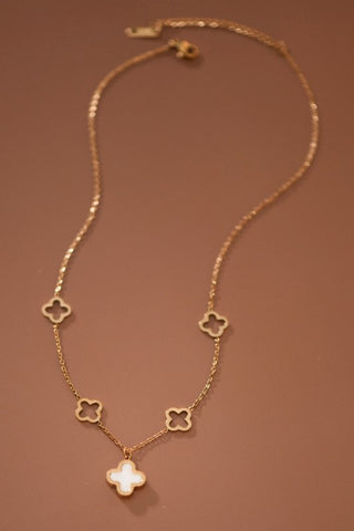 18k Non-tarnish Stainless Steel Clover Necklace - West Avenue