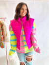 Fuchsia Puffer Vest