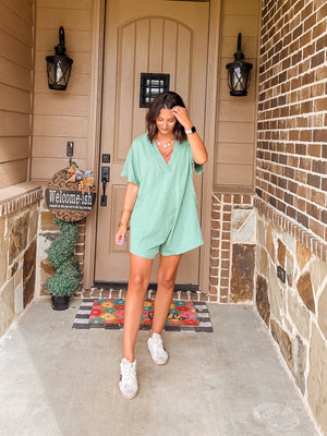 Sage Oversized Romper