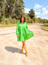 Textured Green Dress