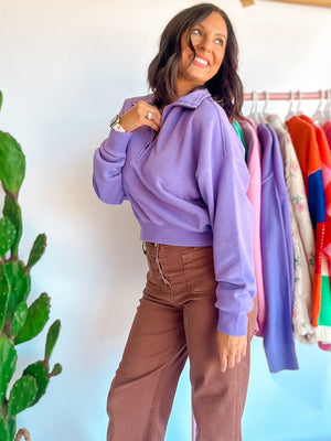 Lavender Zip Pullover