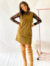 I Want To Know Corduroy Dress - Olive