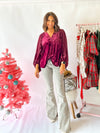 Silent Night Velvet Top - Eggplant