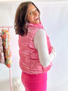 Bright Pink Metallic Vest