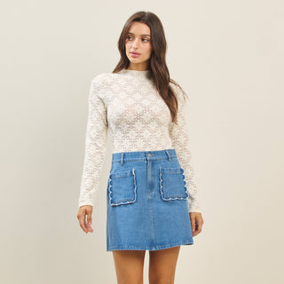 Cancelled! Floral lace bodysuit Top - West Avenue