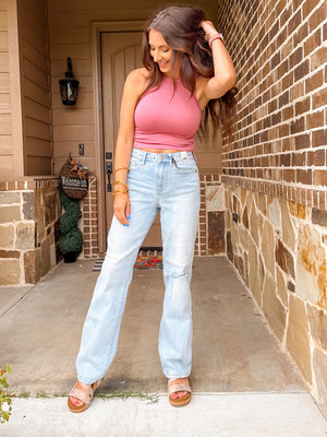 High Rise 90's Straight Fit Judy Blue Jeans