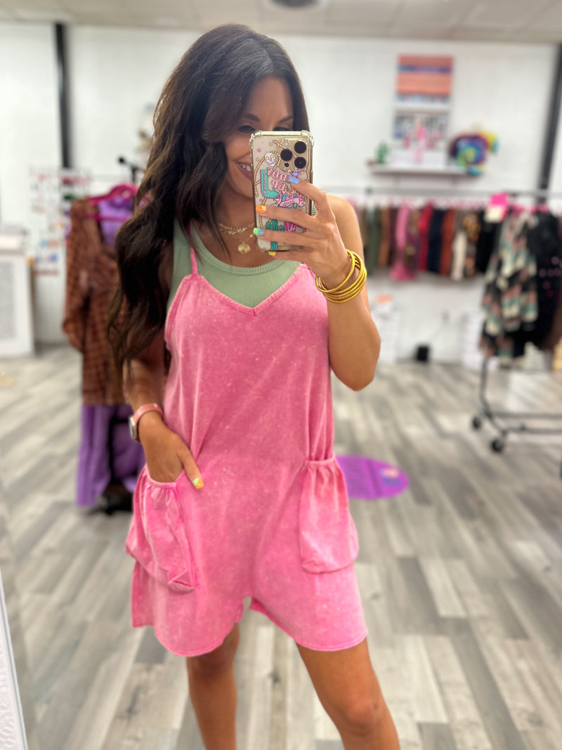 End Up With You Romper - Pink