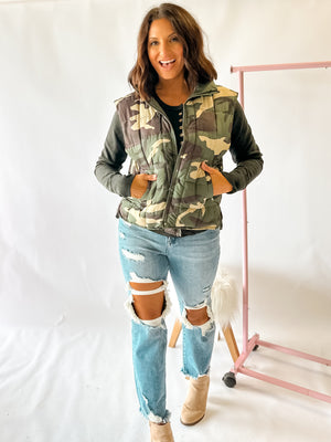 Camo Puffer Vest