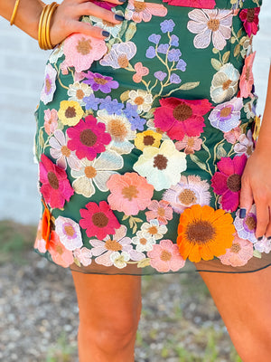 Blooming Bombshell 3D Floral Dress
