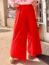 Wide Leg Red Pants