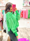 Two Tone Green Sweater