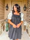 Layered Ruffled Puff Sleeve Dress