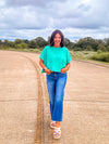 Oversized Washed Crop Tee