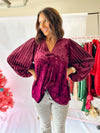 Silent Night Velvet Top - Eggplant