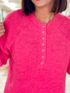 Fuchsia Button Up Henley