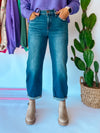 Risen High Rise Crop Mild Barrel Jeans