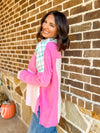 Pretty In Pink Colorblock Button Top