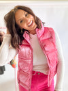 Bright Pink Metallic Vest