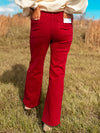 Risen Ankle Length Jeans - Wine