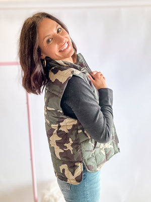 Camo Puffer Vest