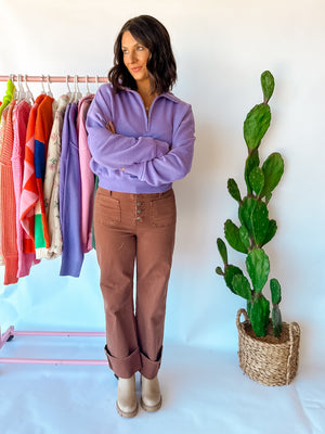 Lavender Zip Pullover