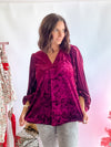 Silent Night Velvet Top - Eggplant