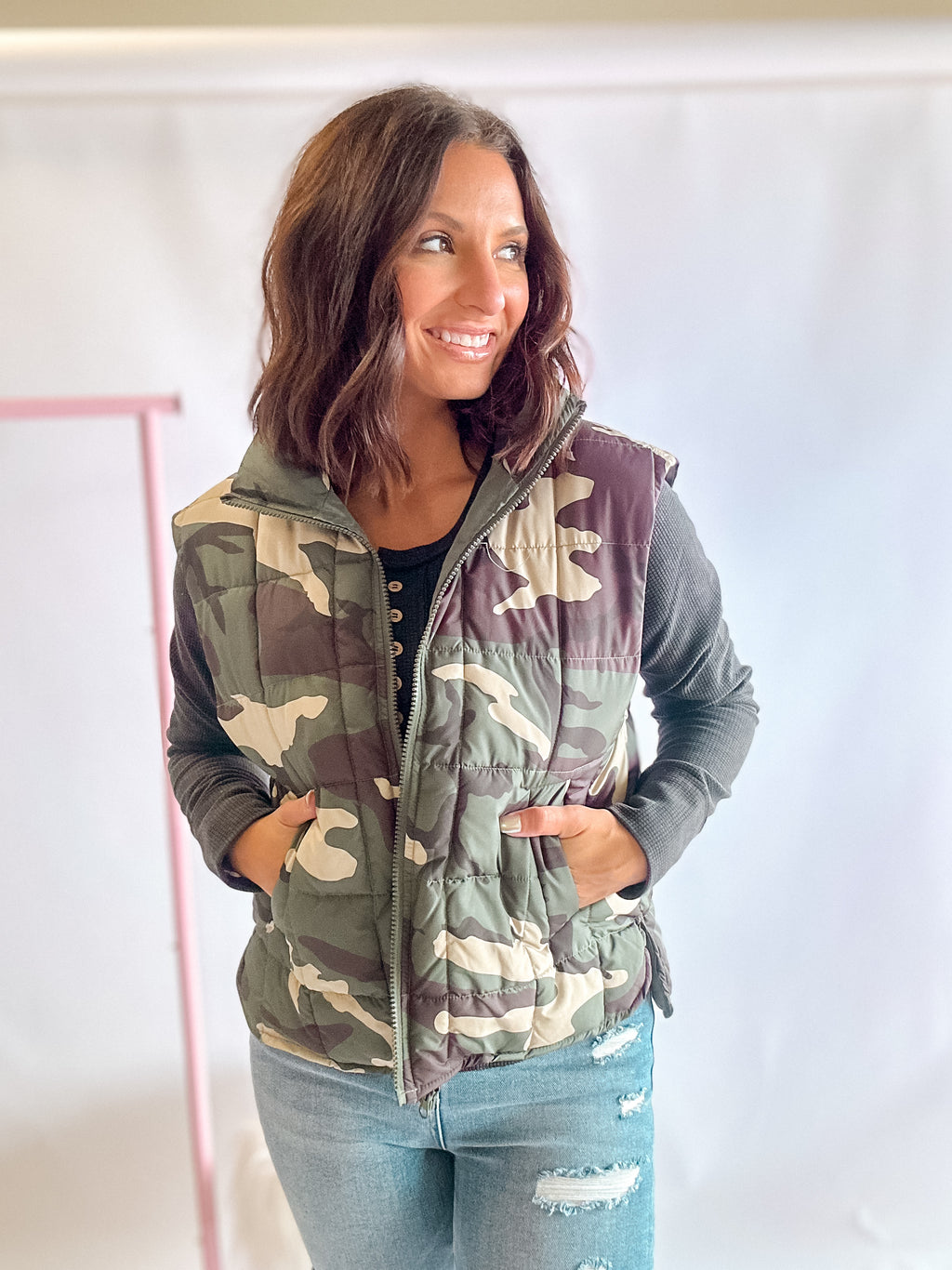 Camo Puffer Vest