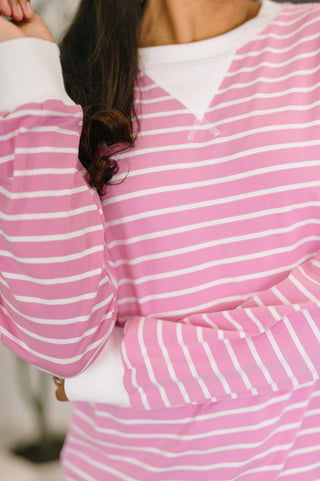 Almost Therapeutic Drop Shoulder Pullover in Candy Pink - West Avenue