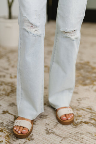 Alyse Mid Rise Destroy & Fray Hem Bootcut