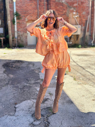 Walk On By Gingham Set - West Avenue