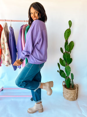 Lavender Crewneck Sweatshirt