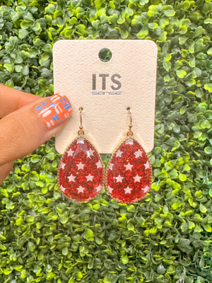 Red Star Earrings