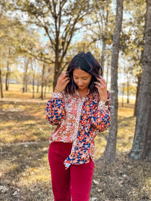 Mix And Match Button Up Top