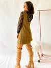 I Want To Know Corduroy Dress - Olive