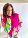 Fuchsia Puffer Vest