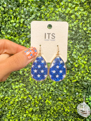 Blue Star Earrings