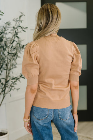 Casually Classy Puff Sleeve Blouse in Brush - West Avenue